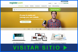 Imagen de pantalla de la página inicial de Register.com. Haga clic en la imagen para visitar el sitio.