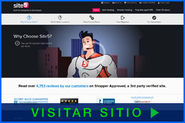 Imagen de pantalla de la página inicial de Site5. Haga clic en la imagen para visitar el sitio.