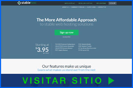 Imagen de pantalla de la página inicial de StableHost. Haga clic en la imagen para visitar el sitio.