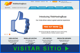 Imagen de pantalla de la página inicial de WebHostingBuzz. Haga clic para visitar el sitio.