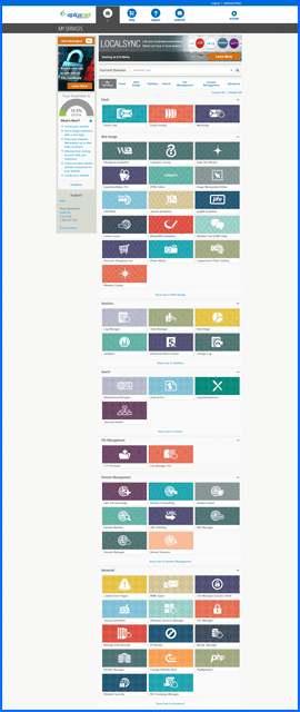 Screenshot of Aplus.net control panel. Click to enlarge.