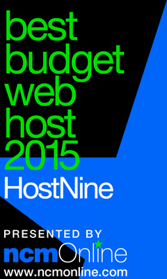 NCM Online 2015 Best Budget Web Hosting logo.