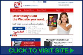 Screenshot of Certified Hosting homepage. Click image to visit site.