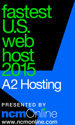 NCM Online 2015 Fastest Web Hosting United States logo.