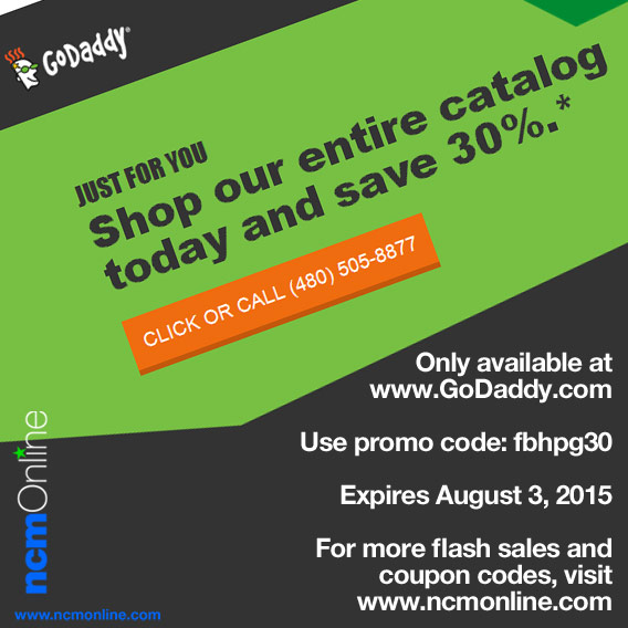 GoDaddy 30% Off Coupon Code.