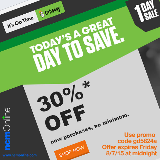 GoDaddy 30% Off Coupon Code.