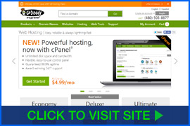 Screenshot of GoDaddy homepage. Click image to visit site.