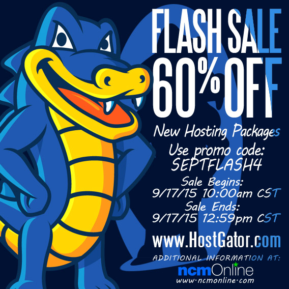 60% off new web hosting plans, WordPress hosting plans and dot com and dot net domain names.