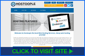 Screenshot of Hostoople homepage. Click image to visit site.