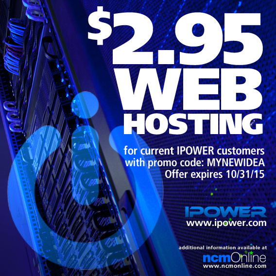 IPOWER Discounted Hosting for current customers.