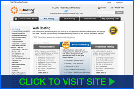 Screenshot of MyHosting.com homepage. Click image to visit site.