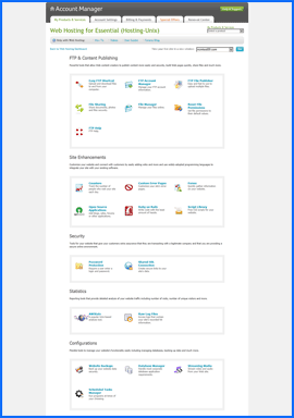 Network Solutions Control Panel. Click to enlarge.