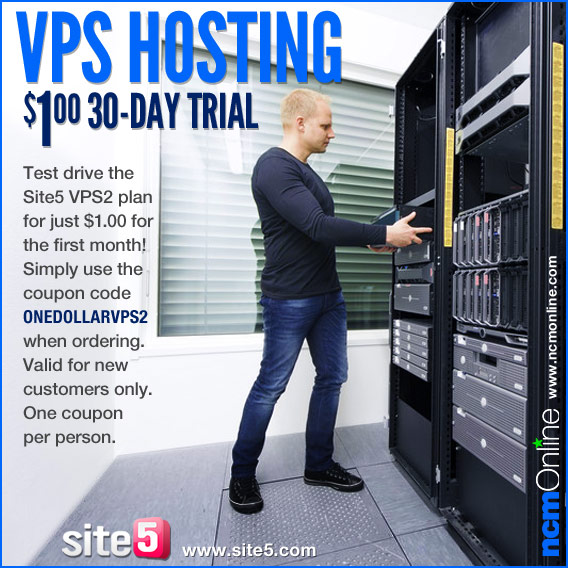 Click for $1.00 30-day trial of the Site5 VPS2 hosting plan.