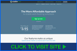 Screenshot of StableHost homepage. Click image to visit site.