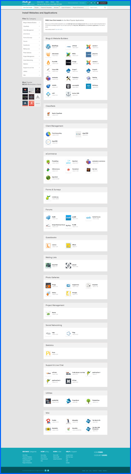 Screenshot of StartLogic MOJO Marketplace Applications Installer. Click to enlarge.