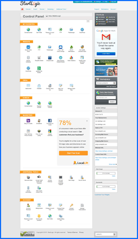 Screenshot of StartLogic vDeck 4 Control Panel. Click to enlarge.