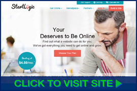 Screenshot of StartLogic Hosting homepage. Click image to visit site.