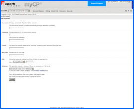 Screenshot of Superb Internet WordPress Installer. Click to enlarge.