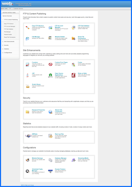 Screenshot of Web.com control panel. Click to enlarge.