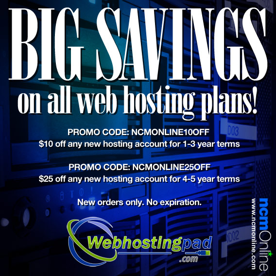 Click for Web Hosting Pad 20% Discount.