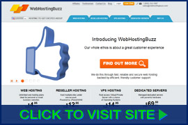 Screenshot of WebHostingBuzz homepage. Click image to visit site.