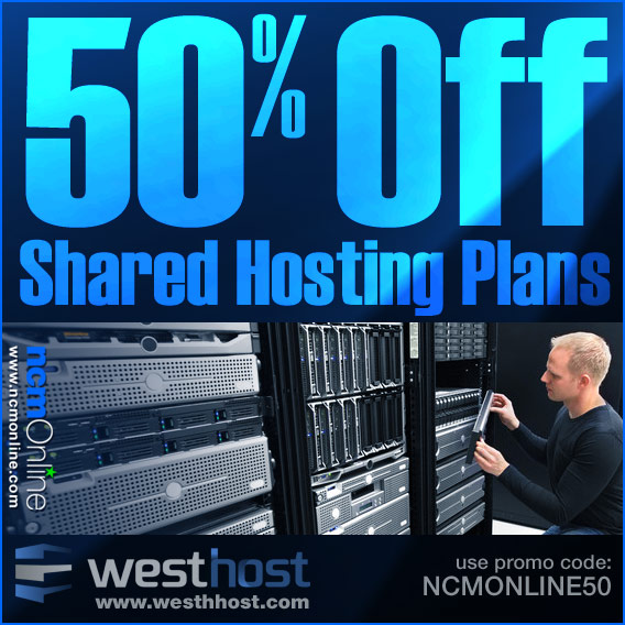 Click for WestHost 50% Shared Hosting Discount.