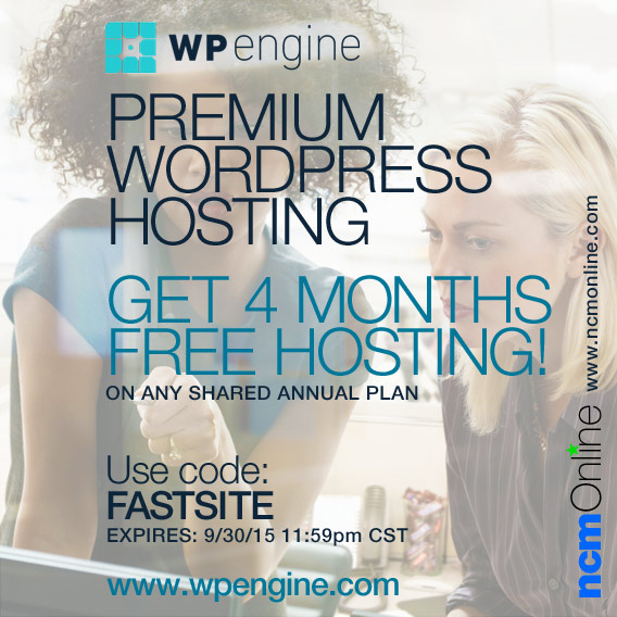 Click for 4 free months on any WP Engine shared annual plan.